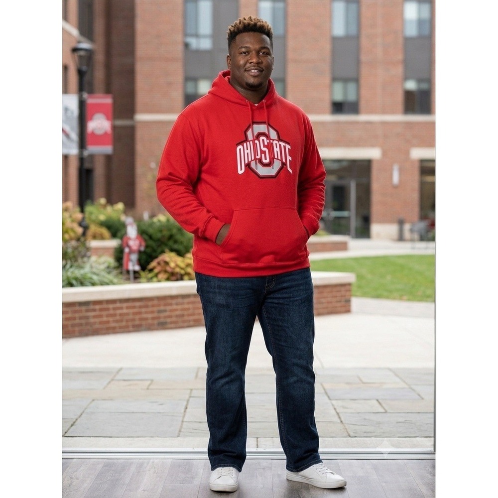 2xlt Ohio State Buckeyes Red Hoodie Big & Tall